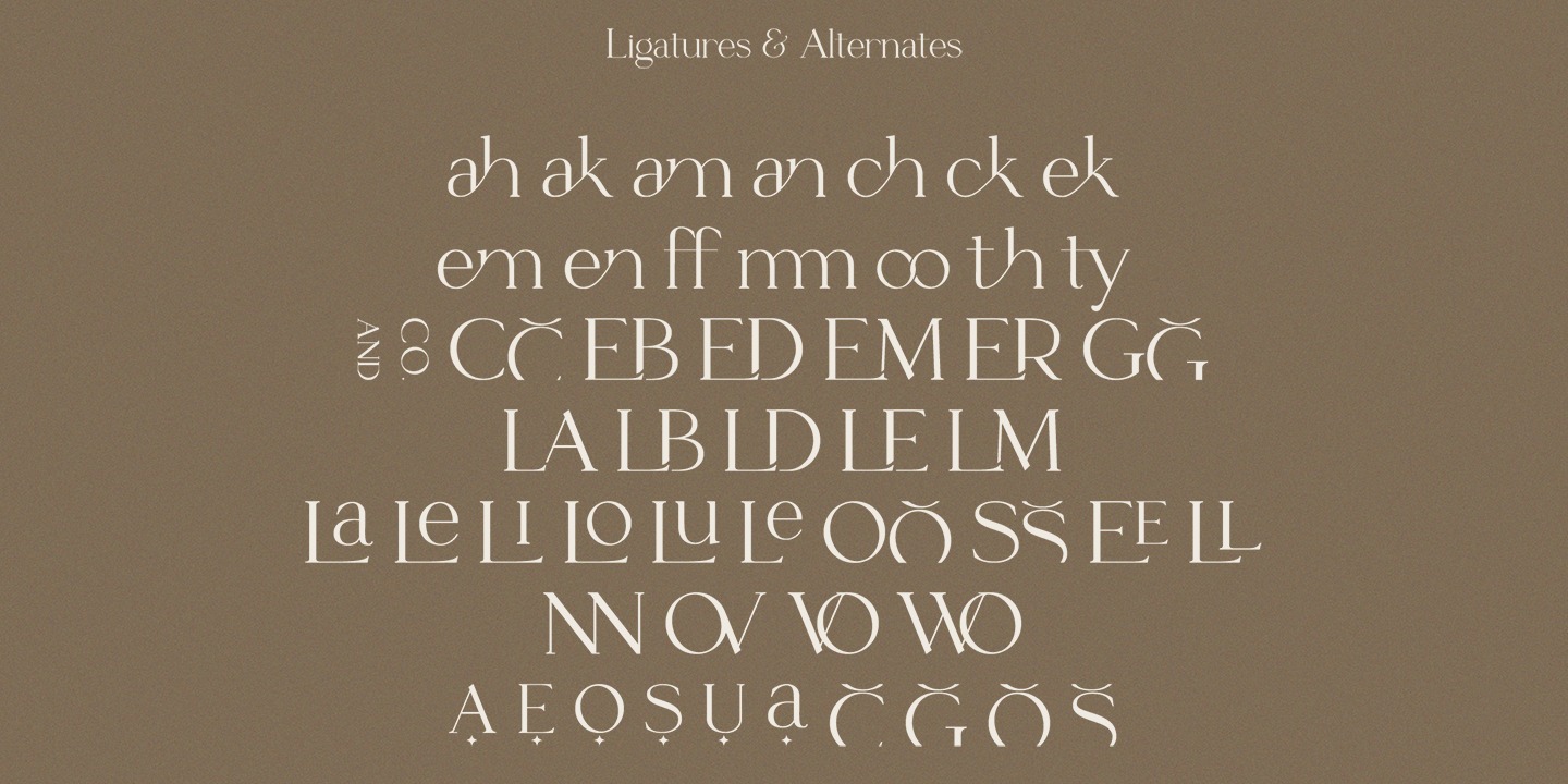 Пример шрифта Le Grand Ligatures